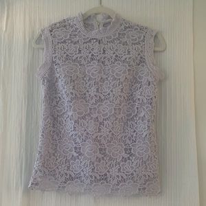Lavender crotchet sleeveless top